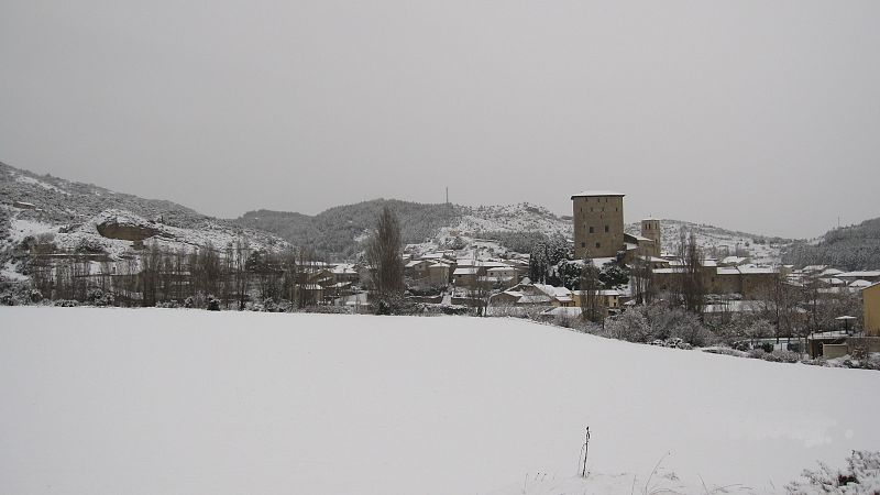 Nevada en Biel, pirineo aragonés