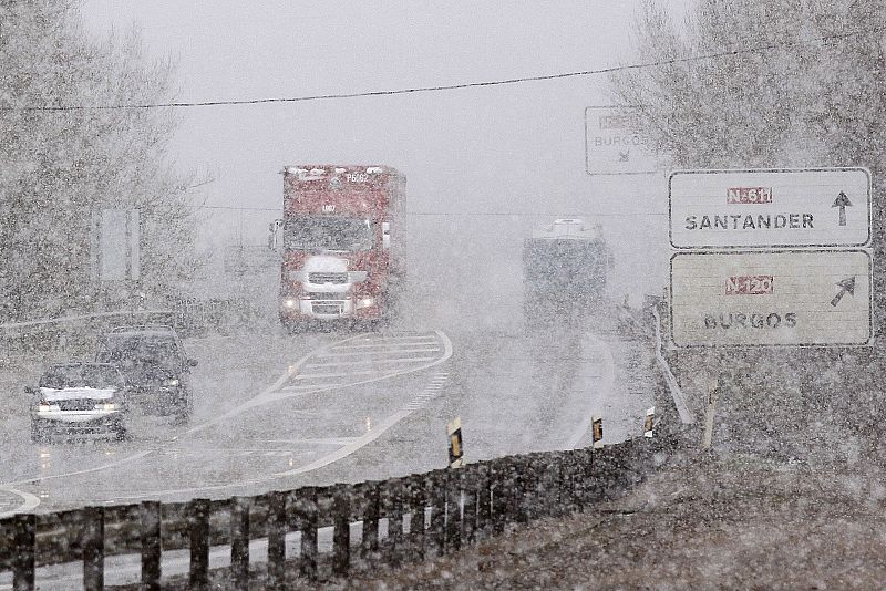 Temporal N-611 en Palencia-Cantabria