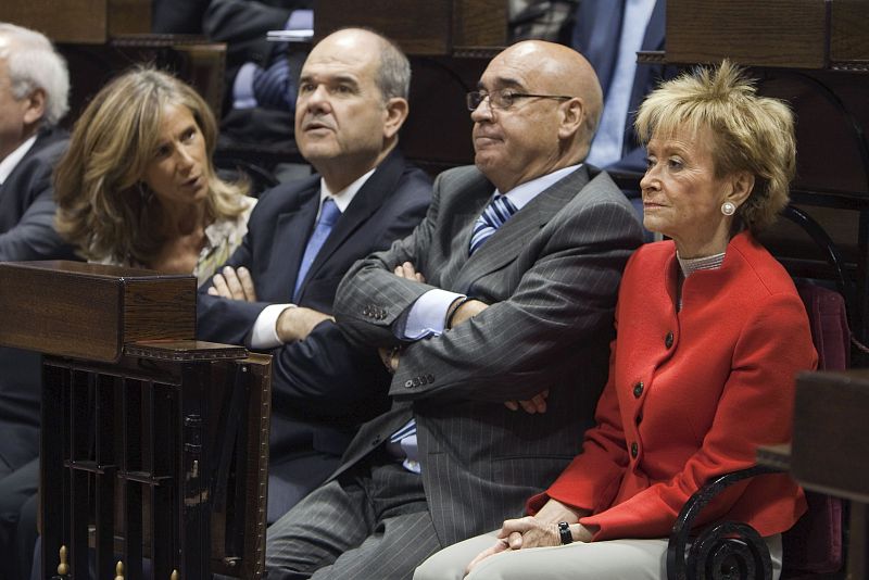 Durante el acto de posesión de López