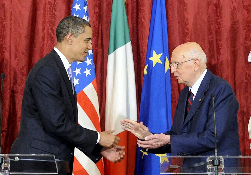 Barak Obama y Giorgio Napolitano