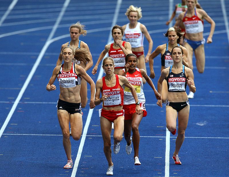 Últimos metros de la carrera de 1.500 metros del Mundial de Atletismo Berlín 2009