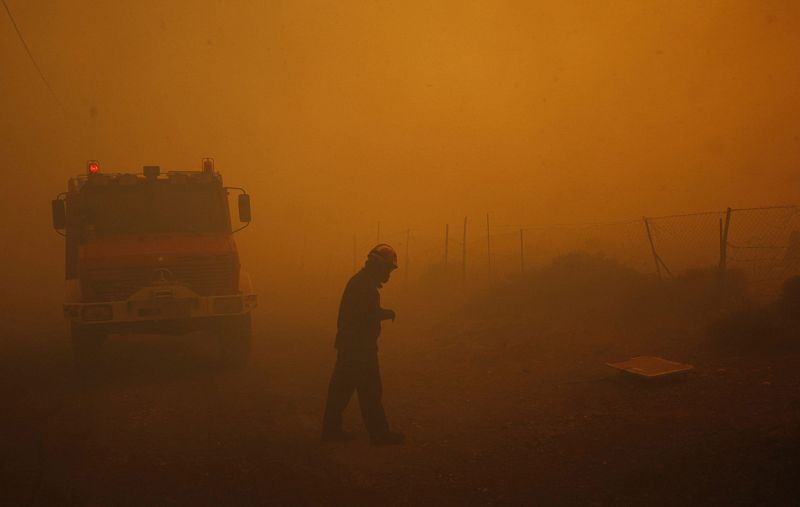 Incendio sin control en Grecia