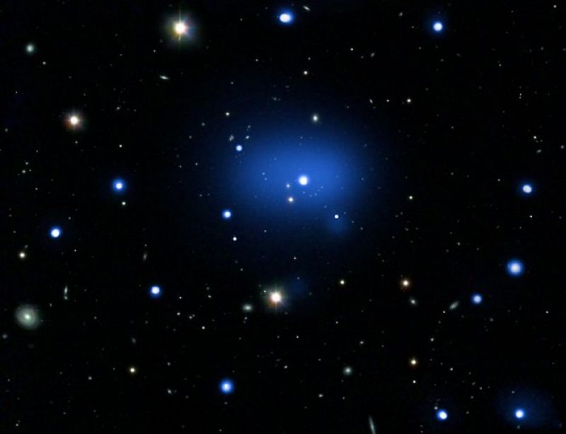 La agrupación de galaxias, conocida como JKCS041, bate el anterior record de distancia en alrededor de mil millones de años luz.