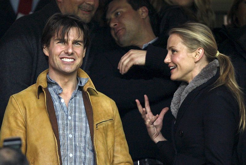 Cruise vio el partido también junto a Cameron Díaz, su compañera de reparto en 'Knight & Day'.