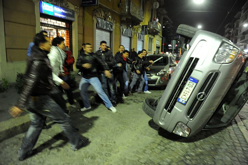 Revuelta de inmigrantes en Milán