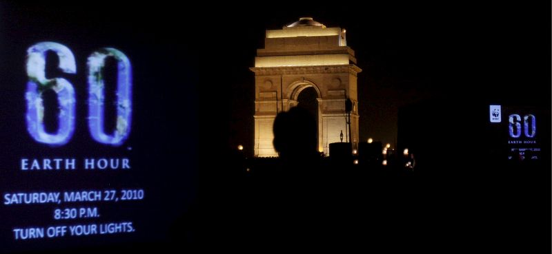 HORA DEL PLANETA EN NUEVA DELHI, EN LA INDIA