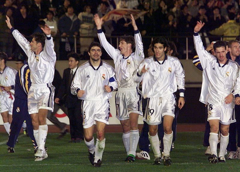 El Real Madrid celebra su victoria en Tokio.