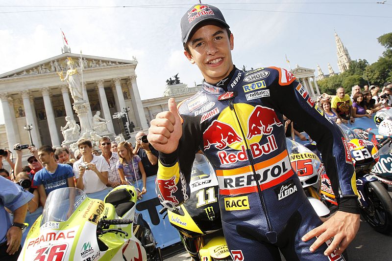 Marc Márquez hizo las delicias de los vieneses con su 125. El piloto español Marc Márquez lleva cinco victorias consecutivas en el Mundial de 125cc.