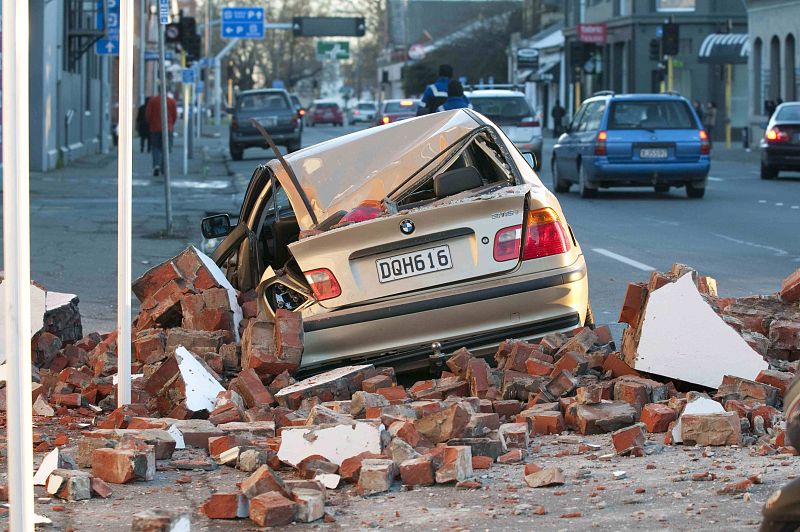 Daños del terremoto ocurrido en Nueva Zelanda