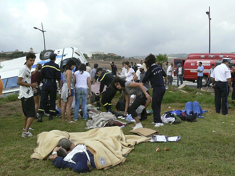 ACCIDENTE EN MARRUECOS DE AUTOBÚS