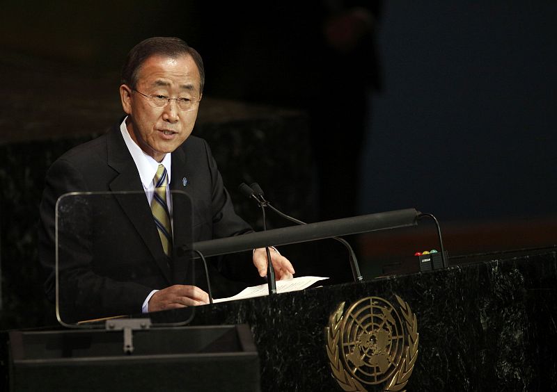 El secretario general de la ONU, Ban ki-Moon, inaugura la cumbre sobre los Objetivos del Milenio