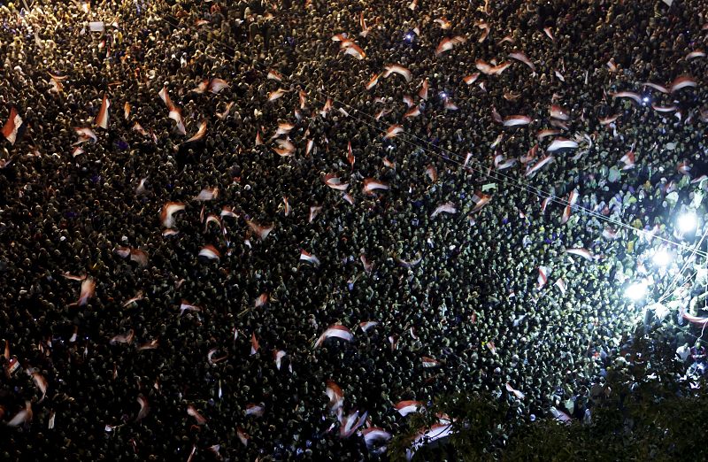 EUFORIA Y EXPECTACIÓN EN LA PLAZA TAHRIR