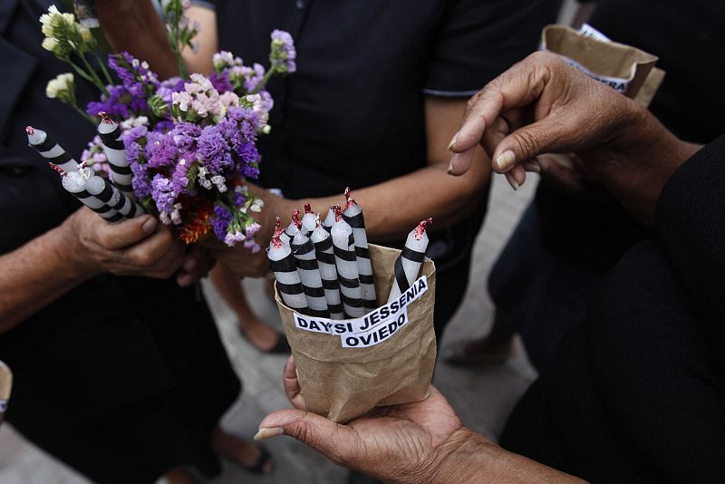 Manifestación feminista en Tegucigalpa (Honduras) para recordar a Daysi Jessenia Oviedo, una mujer asesinada. En el país 63 mujeres han sido asesinadas en lo que va de año.