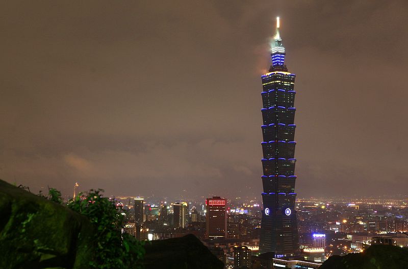 The Taipei 101 building is seen before Earth Hour in Taipei