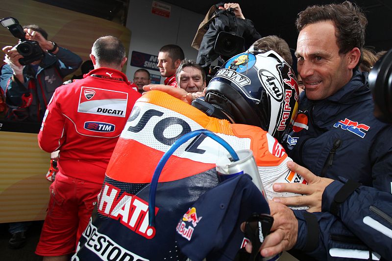 Pedrosa ha hecho un gran esfuerzo para acabar segundo con las molestias de su hombro.