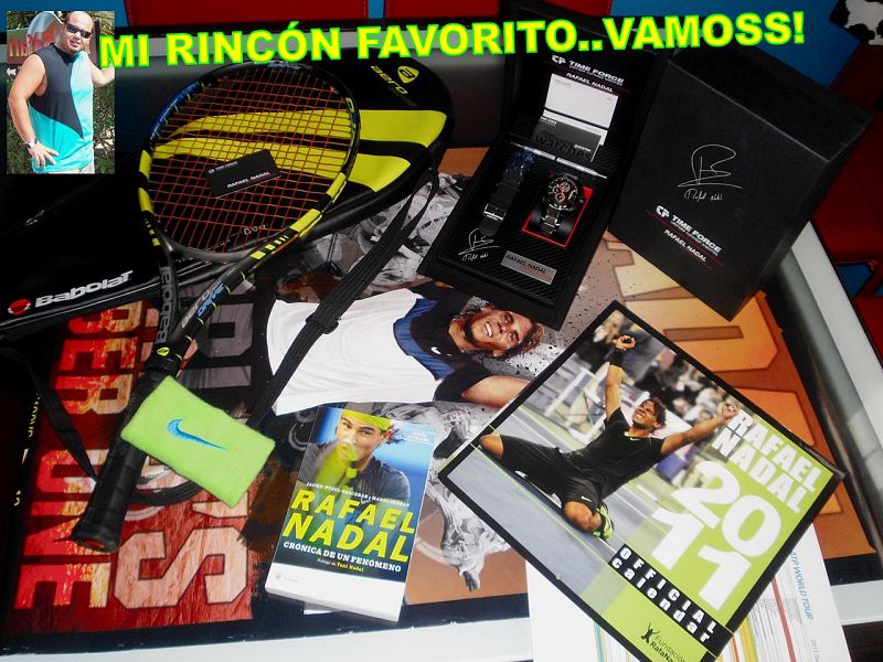 Me gusta el tenis, como dice la canción. Ahí va mi foto.