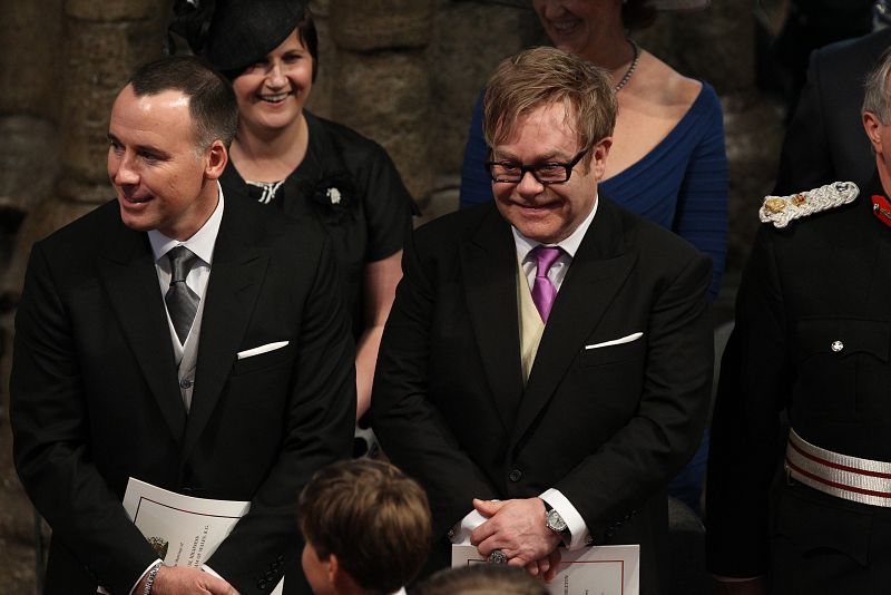 El cantante Elton John y su esposo David Furnish.