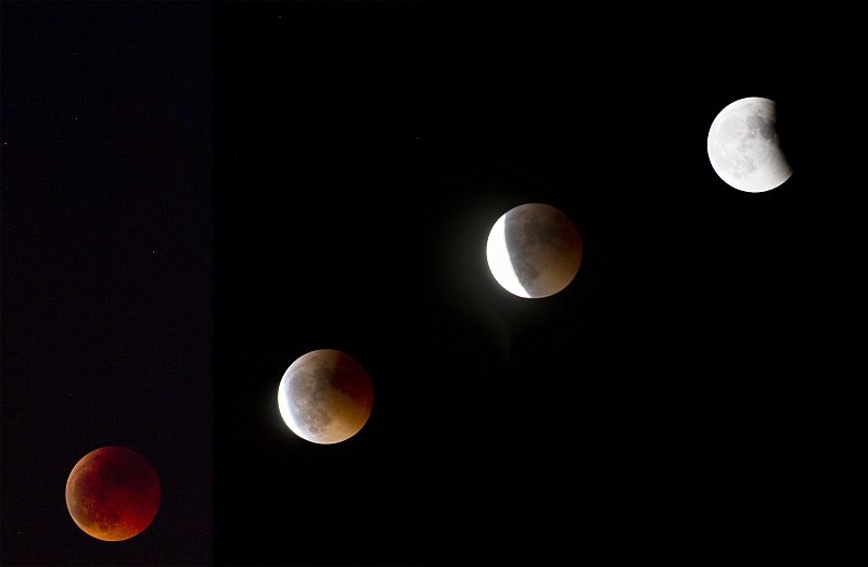 Secuencia de la fase final del eclipse visto desde Palma de Mallorca