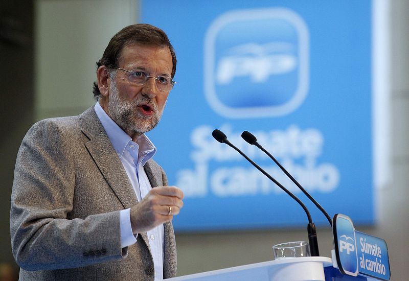 El líder del PP en un momento del mitin.