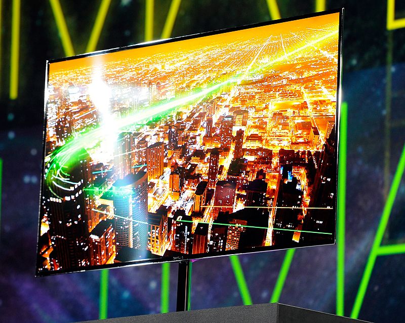 Televisor Samsung de 55 pulgadas presentado en el CES 2012.