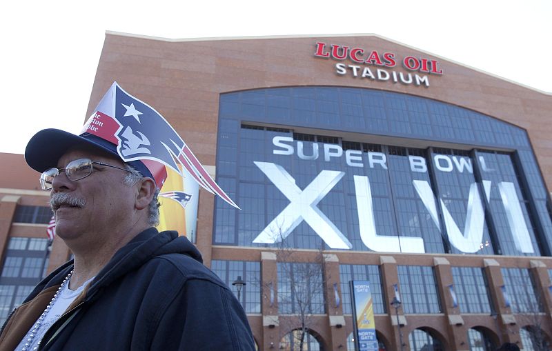 Aspecto de la entrada al estadio de Indianápolis donde se disputa la final de la Super Bowl