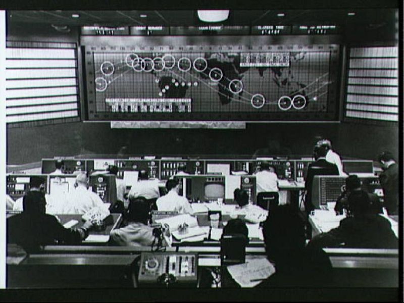 La sala de control de la misión