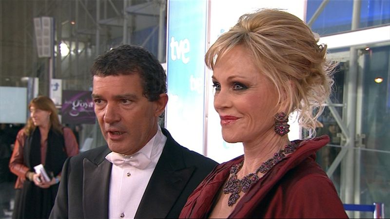Antonio Banderas junto a su mujer Melanie Griffith.