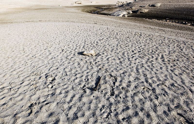 Aspecto que presenta el embalse de El Atazar, en la Comunidad de Madrid