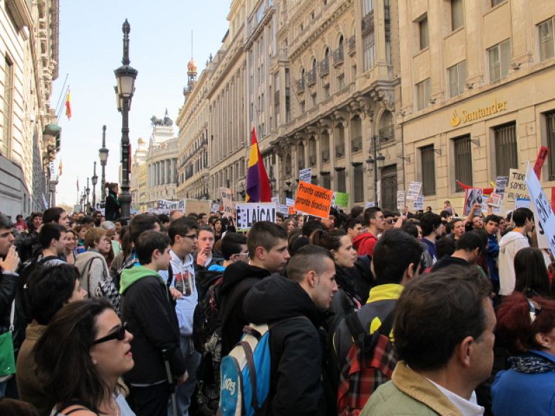 Protesta contra los recortes en educación