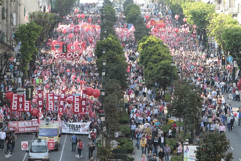 MANIFESTACIÓN DE UGT Y CCOO EN VIGO
