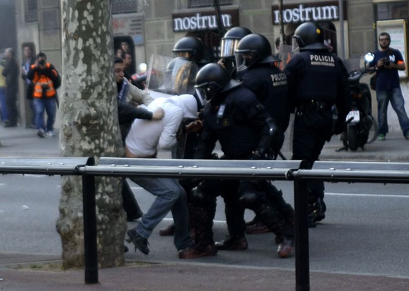 Disturbios en Barcelona el 29M
