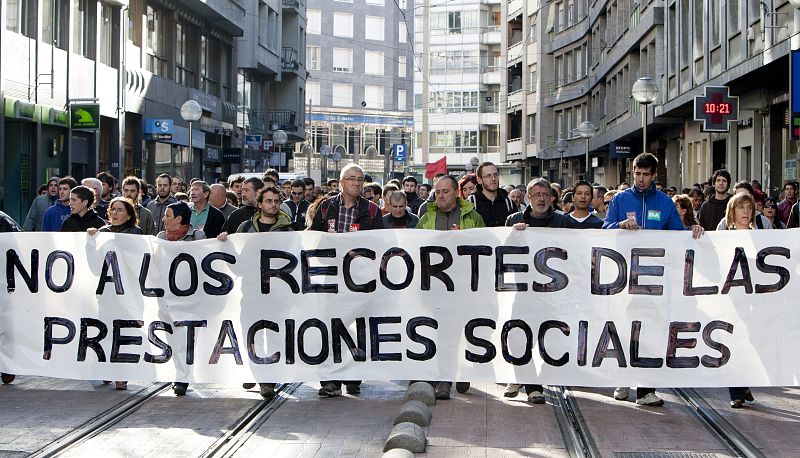 Un piquete recorre el centro de Vitoria