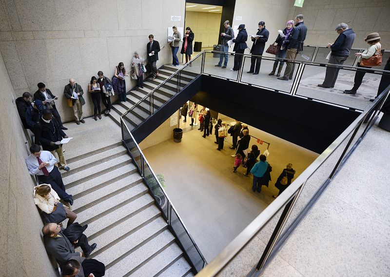 Votación en Boston, en el Estado de Masachussetts