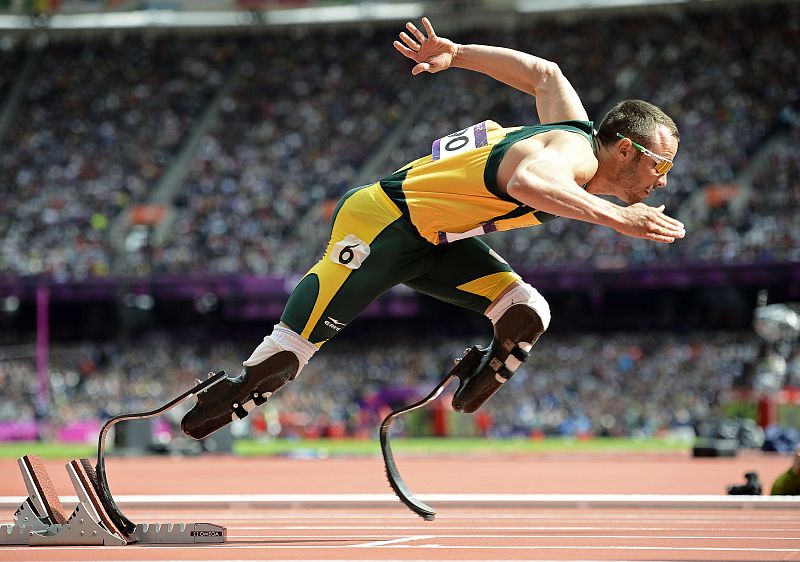 Pistorius, durante su participación en los 400 metros masculinos de los pasados Juegos Olímpicos de Londres.