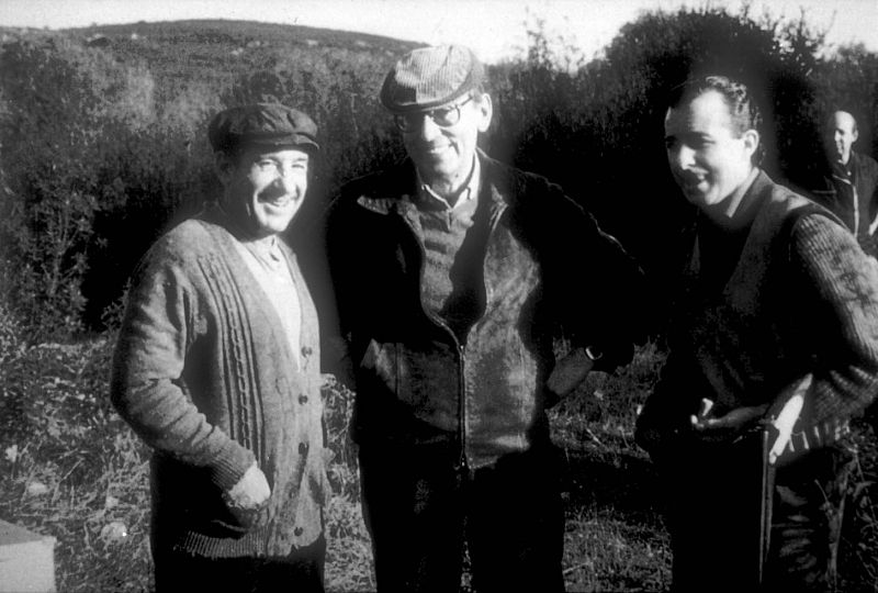 Alfredo Landa con Miguel Delibes y Juan Diego