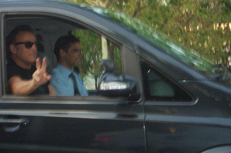 Fotografía enviada por Rafael Muñoz de Bruce Springsteen de copiloto en un coche