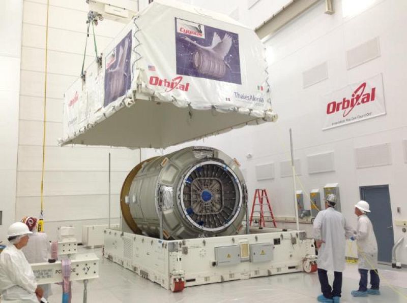 La Cygnus preparada para su envío a Wallops