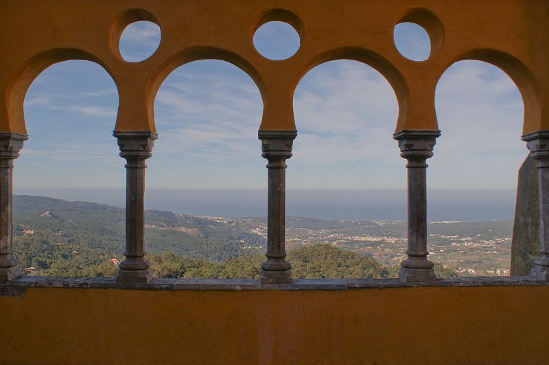 La sierra de Sintra desde el mirador del Palacio da Pena