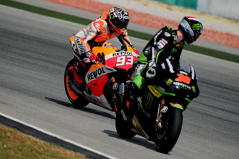 Imagen de Marc Márquez y el británico Bradley Smith.