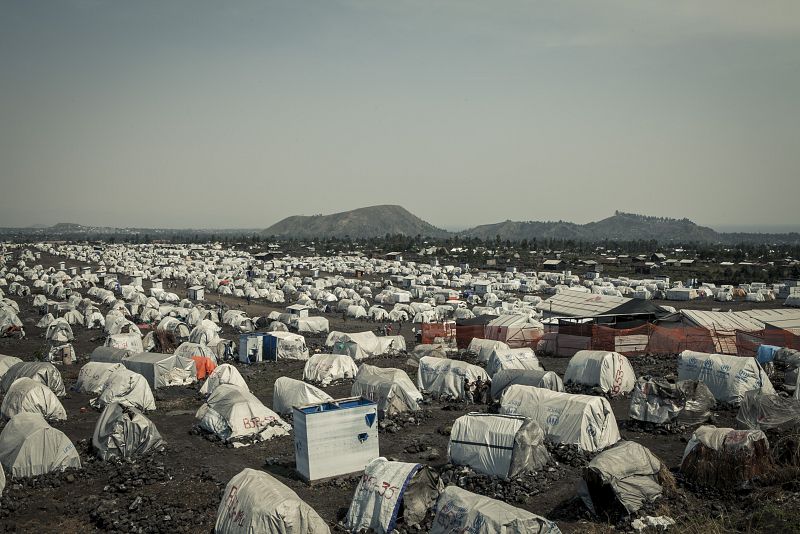 El campamento de Mugunga 3, al oeste de Goma (Kivu Septentrional) está ocupado por más de 15.000 personas.