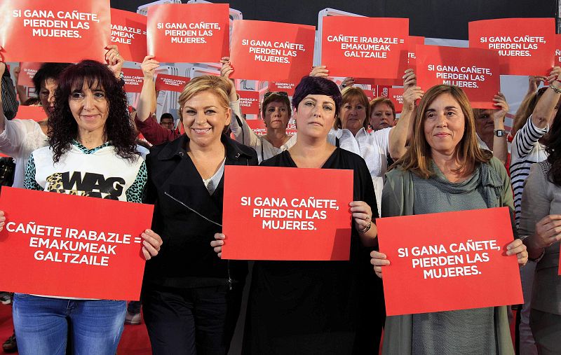 Tras la polémica con las declaraciones de Cañete en el postdebate, cuando dijo que debatir con una mujer es complicado sin parecer machista, la campaña de Elena Valenciano reforzó su mensaje feminista.
