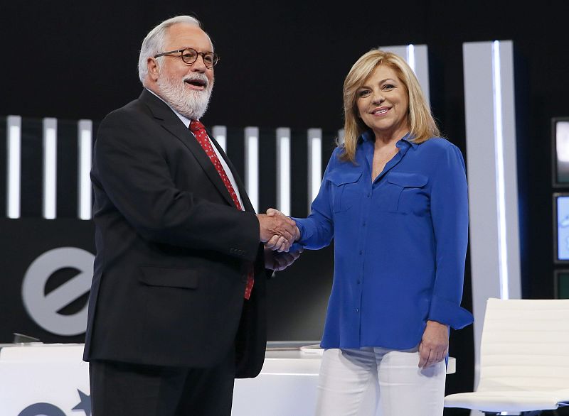 Tras ser aplazado 48 horas por la muerte de la presidenta de la diputación del PP, Isabel Carrasco, llegó el cara a cara Cañete-Valenciano en TVE.