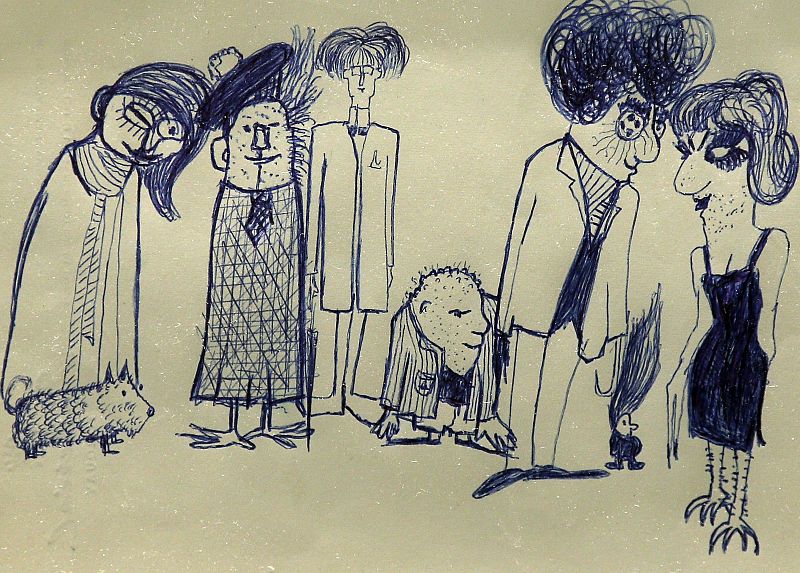 Dibujo realizado por John Lennon, a la venta en Nueva York
