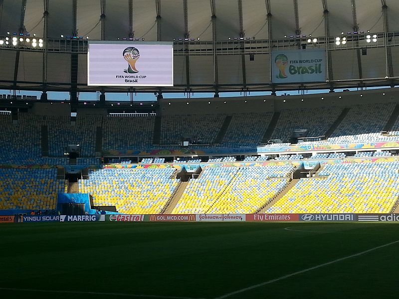 El interior de Maracaná, impoluto tras una profunda renovación de arriba a abajo para el Mundial de Brasil.
