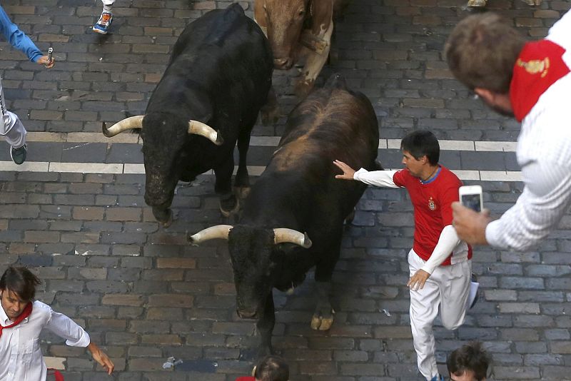 SEGUNDO ENCIERRO CON TOROS DE LA GANADERÍA DE DOLORES AGUIRRE YBARRA