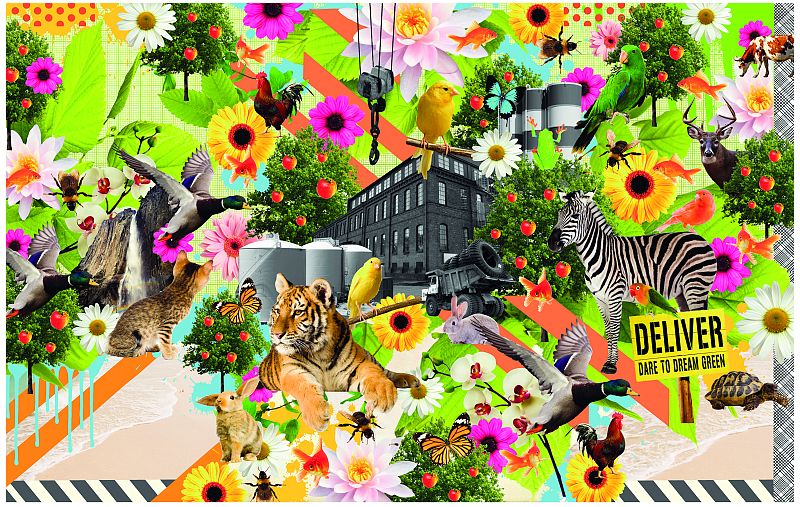 Charles Wilkin. Floreciendo. Deliver & United Sgtates Postal Service. Collage digital, 2007