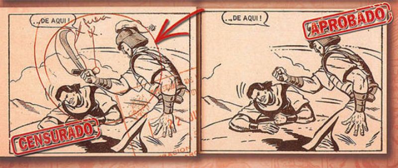 Viñeta censurada de 'El Capitán Trueno'
