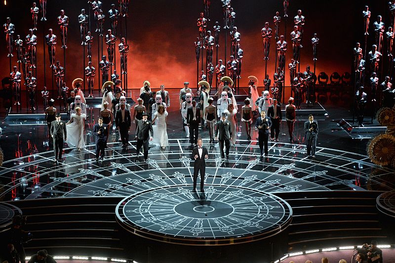 El número musical con el que se inició la ceremonia, un homenaje al cine