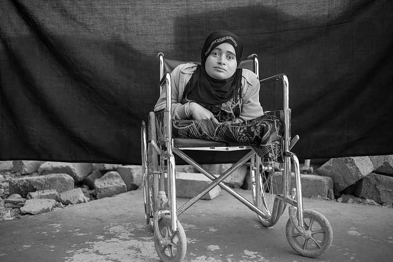 Alia, de 24 años, en el campo de refugiados de Domiz en Kurdistán (Iraq).