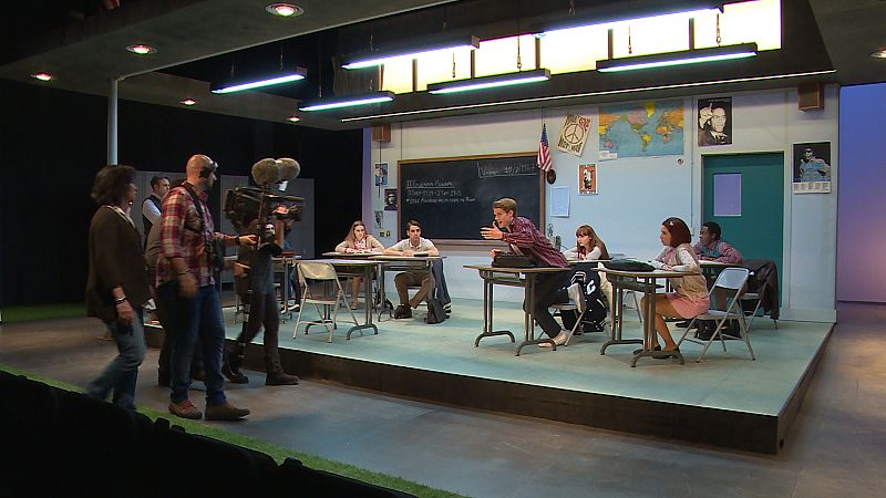 Un momento de la grabación